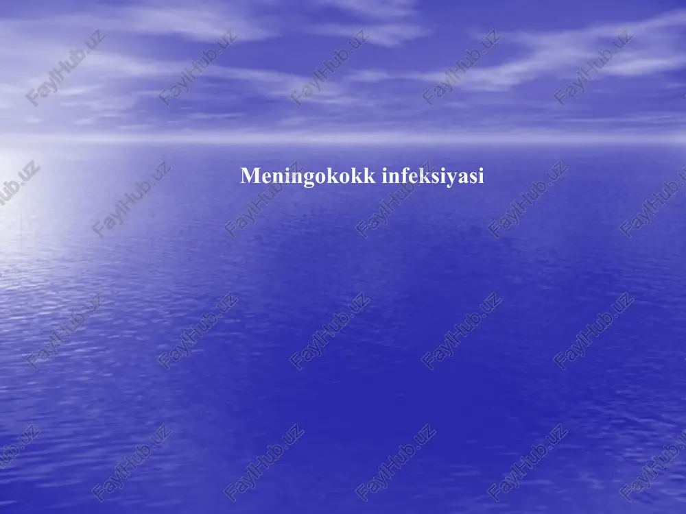meningokokkinfeksiyasi — PPTX