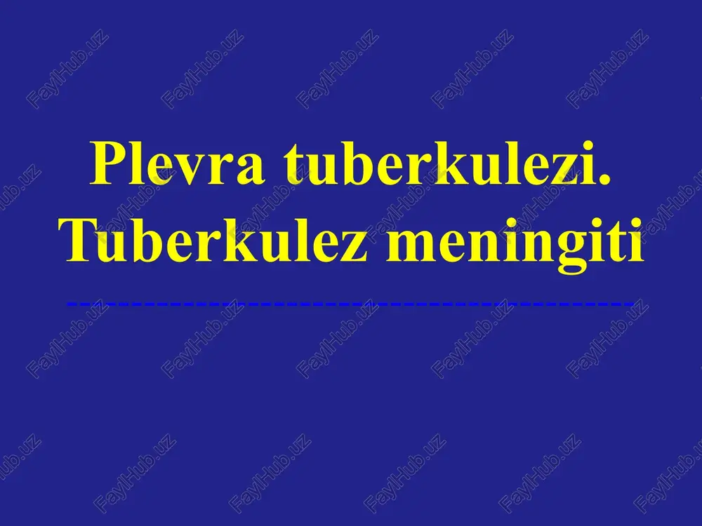tuberkulezplevriti — PPTX
