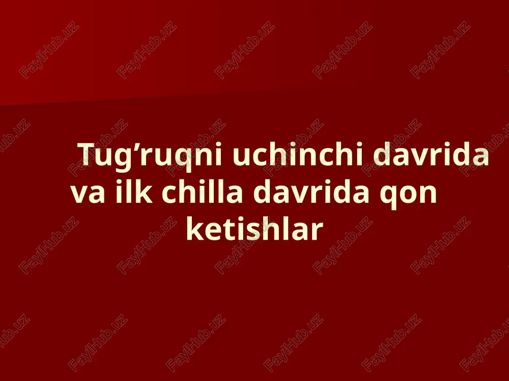 tug’ruqni uchinchi daur va ikkilla daur daqon ketishlar — PPTX