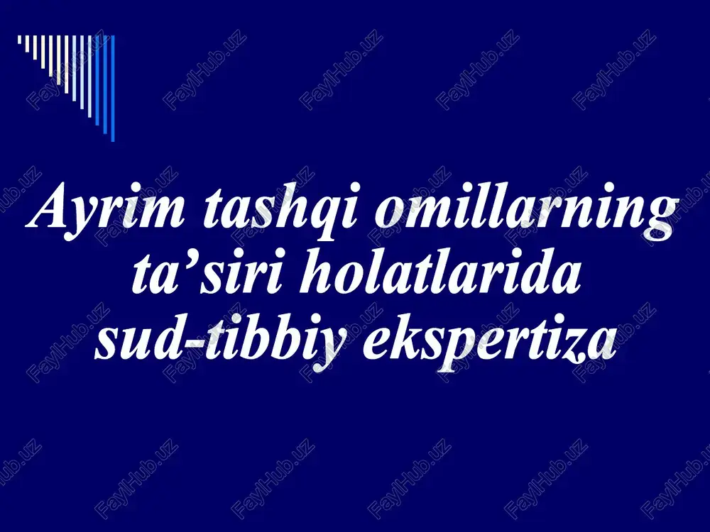 sud-tibbiy ekspertiza — PPTX