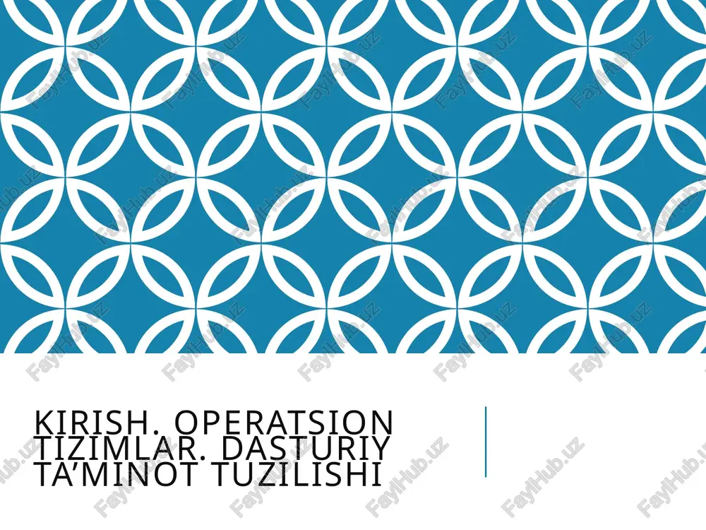 operatsion tizimlar — PPTX
