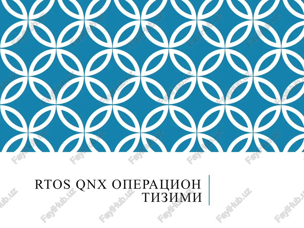 qnx operatsion tizimi — PPTX