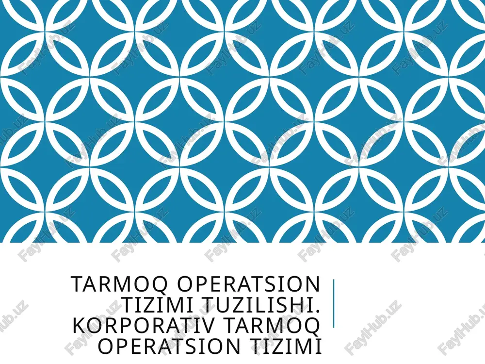 tarmoq operatsion tizim — PPTX