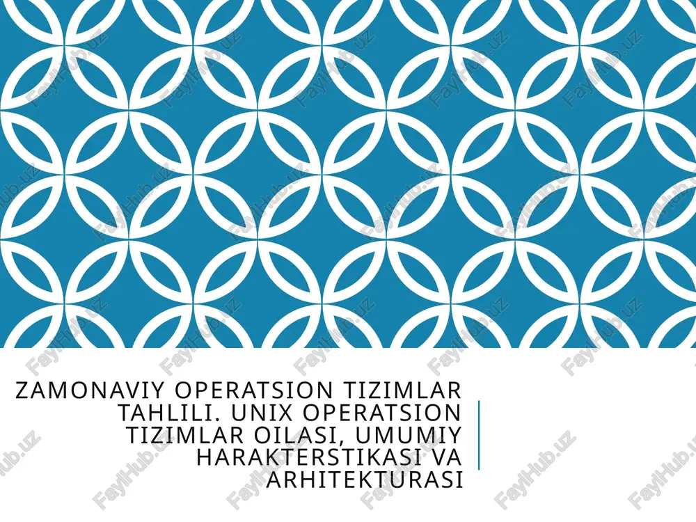 unix operatsion tizimi — PPTX