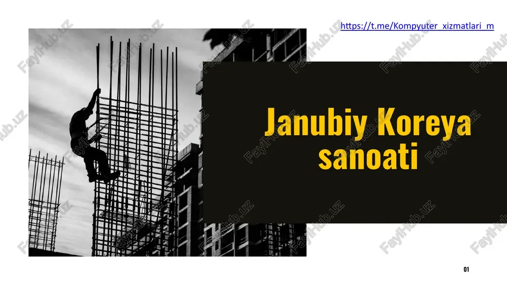 janubiy koreya sanoati — PPTX