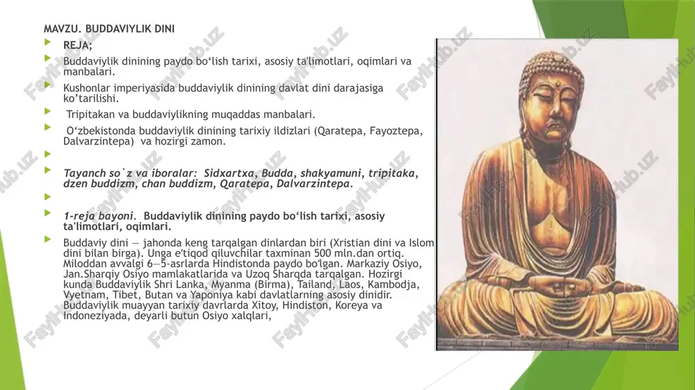 buddaviylik dini haqida — PPTX