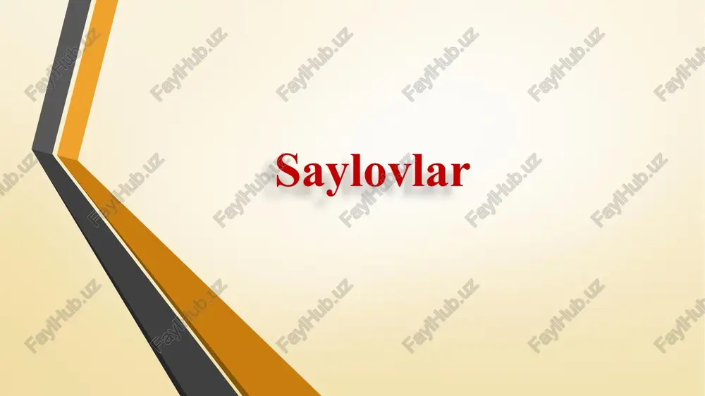 saylovlar — PPTX