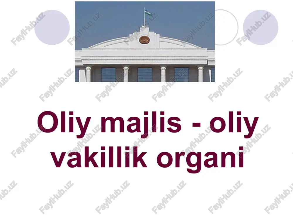 oliymajlis-oliyvakillikorgani — PPTX