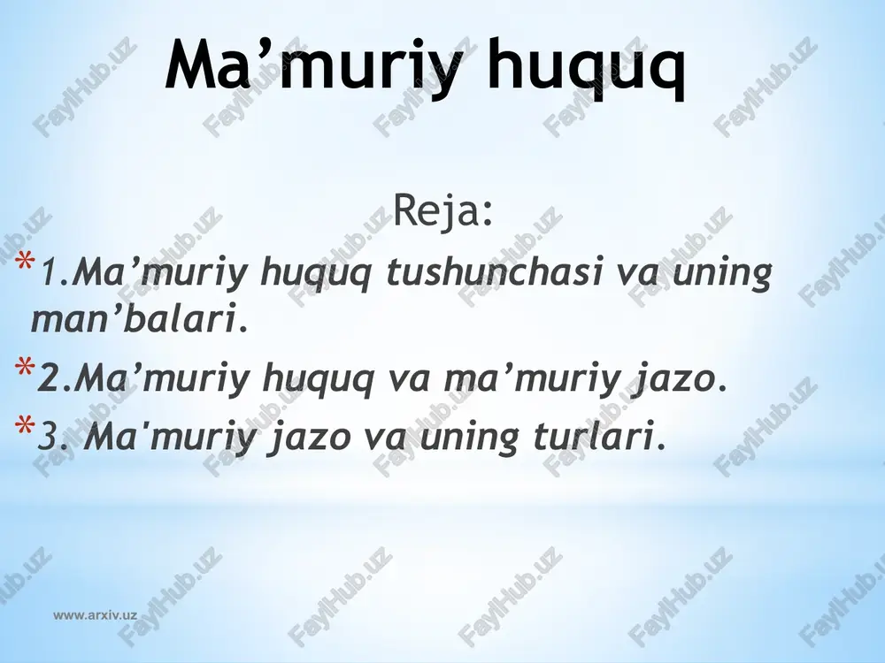 ma’muriyhuquq — PPTX