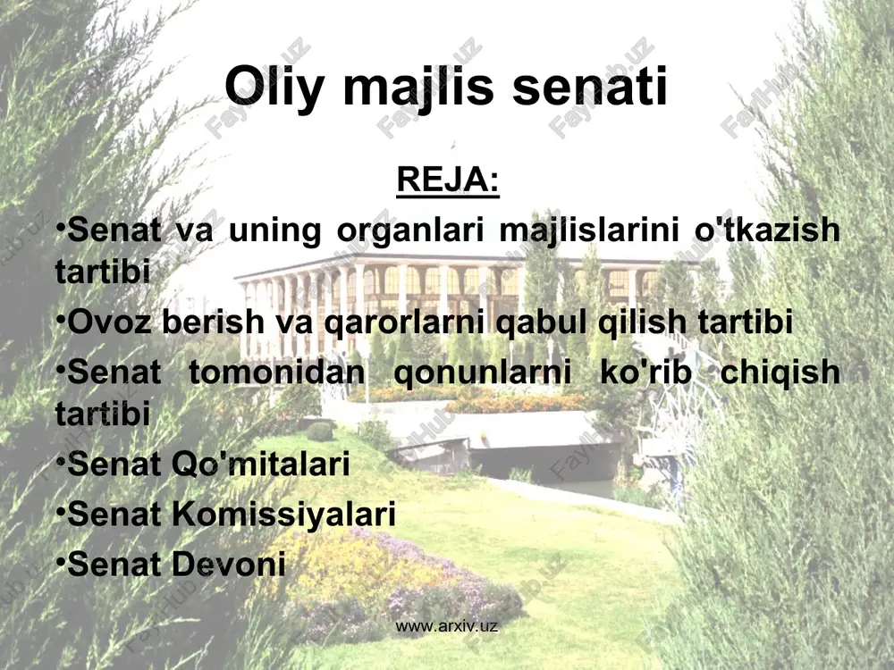 oliy majlis senati — PPT