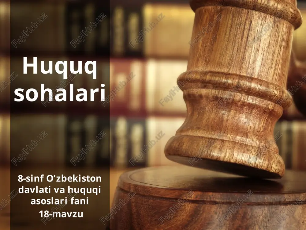 o'zbekiston davlati va huquqiasoslarifani — PPTX