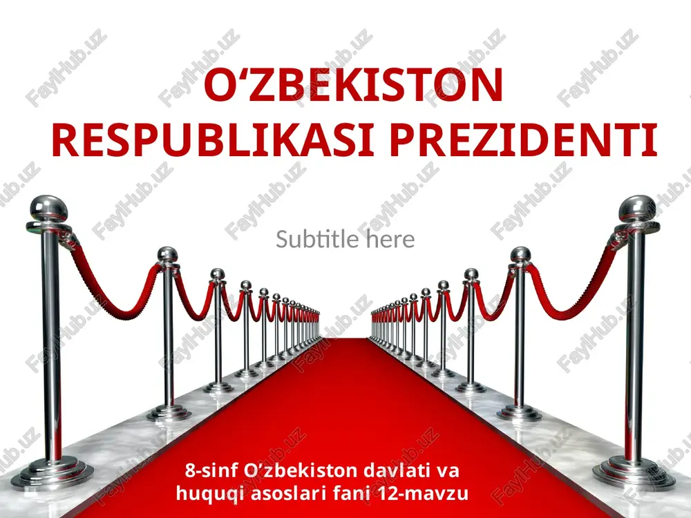 o‘zbekiston respublikasi prezidenti — PPTX
