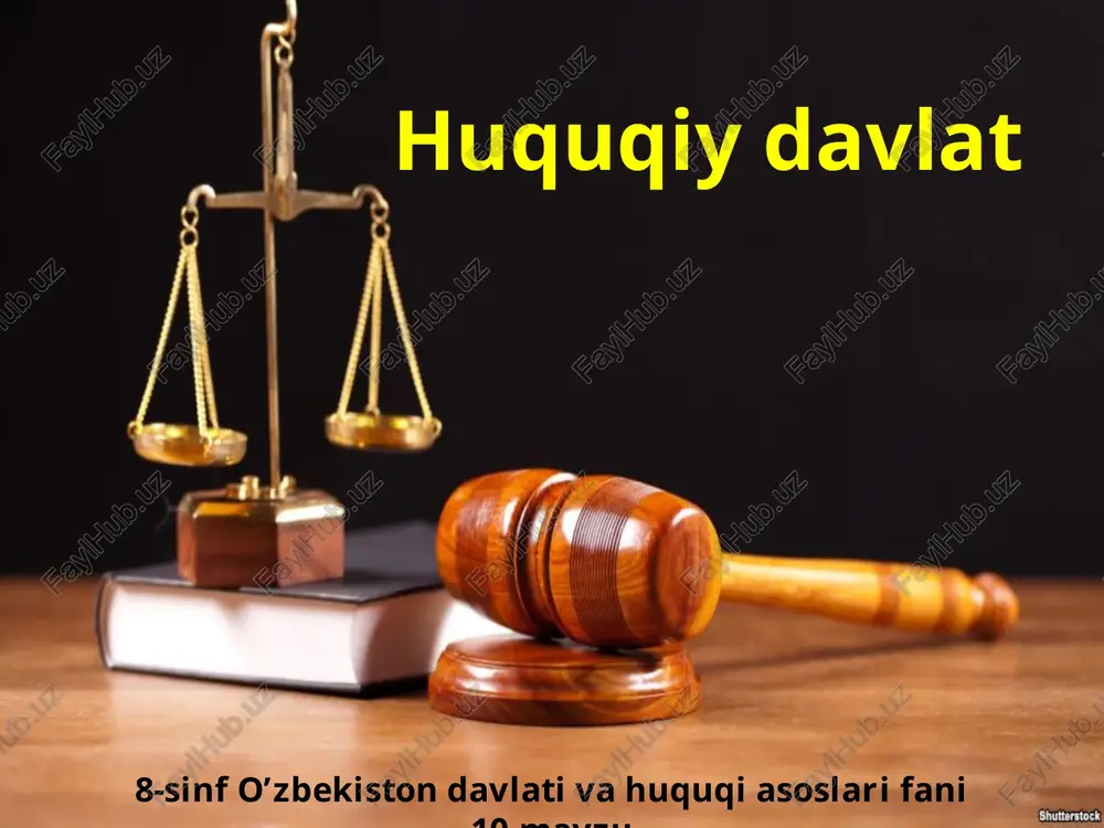 huquqiy davlat — PPTX