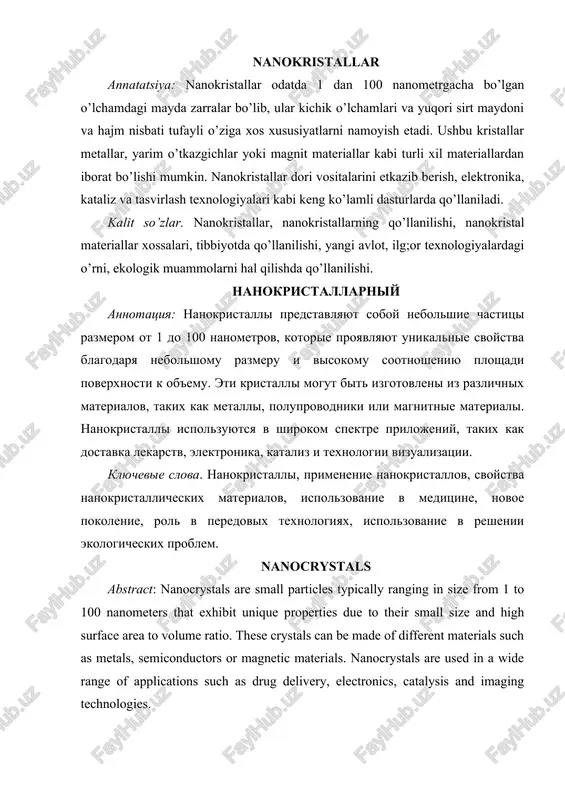 nanokristallar — DOCX