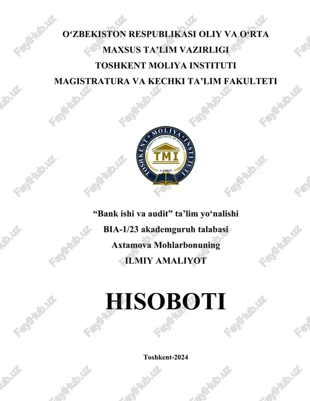 ilmiy amaliyot hisoboti — DOCX