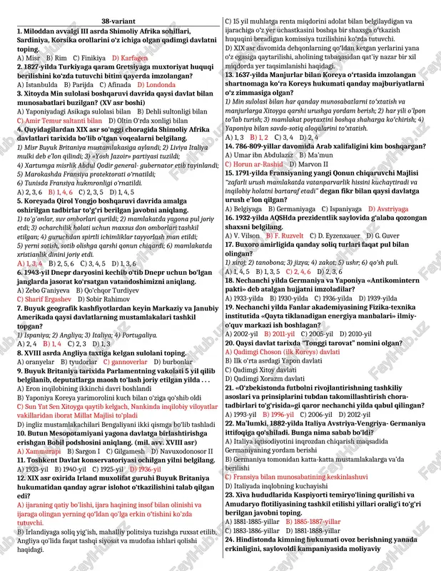 koreyada qirol yongjo boshqaruvi davri — DOCX