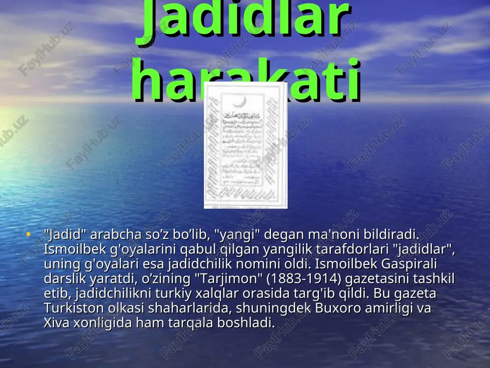 jadidlarharakati — PPT