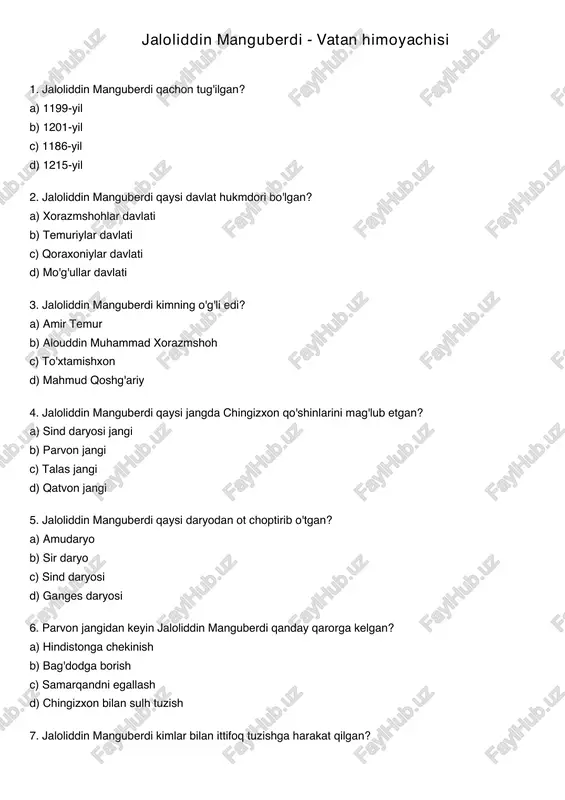jaloliddin manguberdi - vatan himoyachisi — PDF