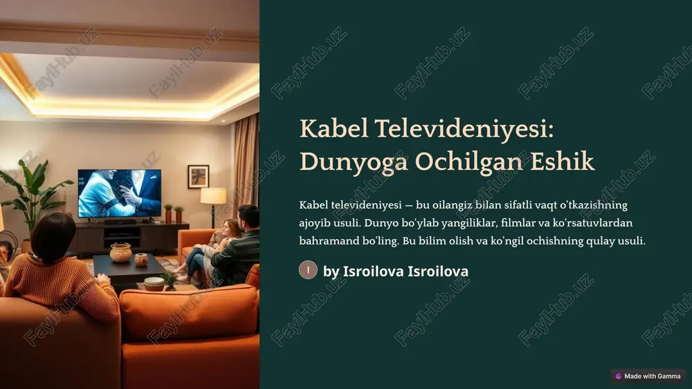 kabel televideniyesi — PPTX