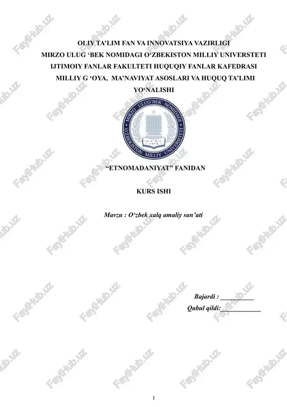 o‘zbek xalq amaliy san’ati — DOCX
