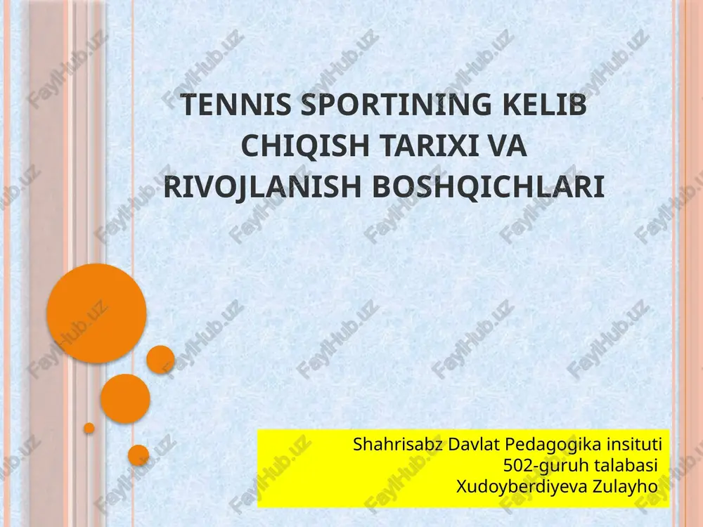 tennis — PPTX