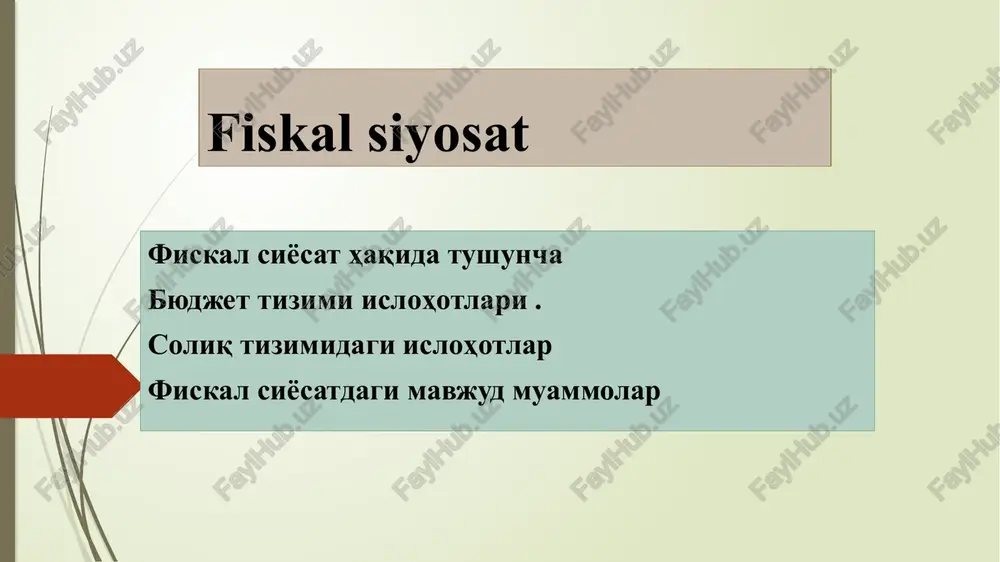 fiskal siyosat — PPTX