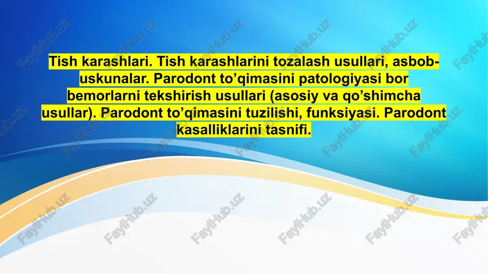 tish karashlari — PPTX