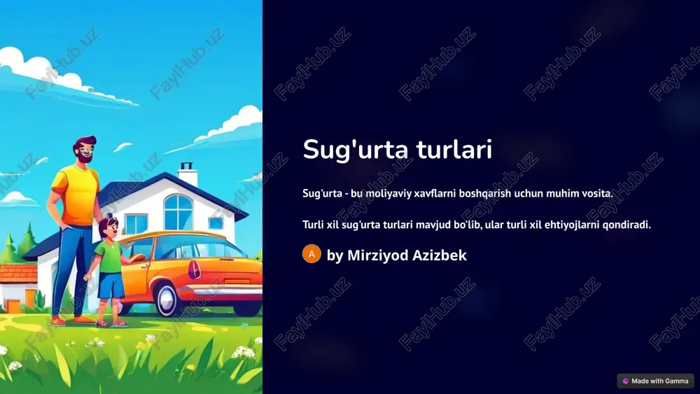 hayot sug'urtasi — PPTX