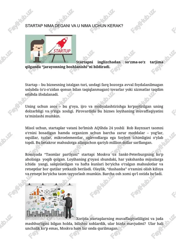 startap nima degani va u nima uchun kerak? — DOCX