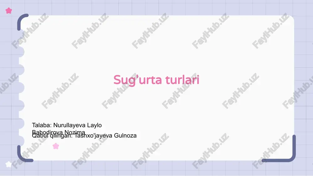 sug'urta turlari — PPTX
