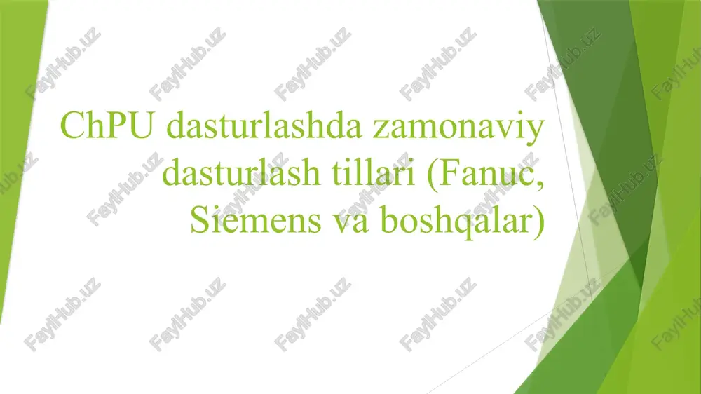 zamonaviy dasturlash tillari — PPTX