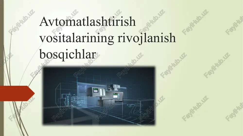avtomatlashtirish tushunchasi — PPTX