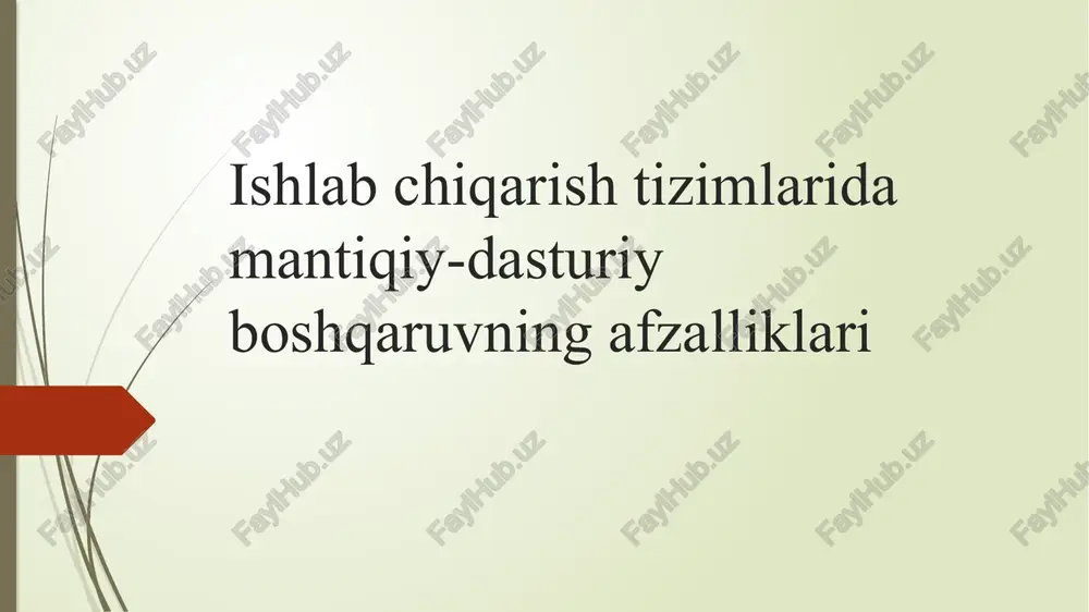 ishlab chiqarish tizimlari — PPTX