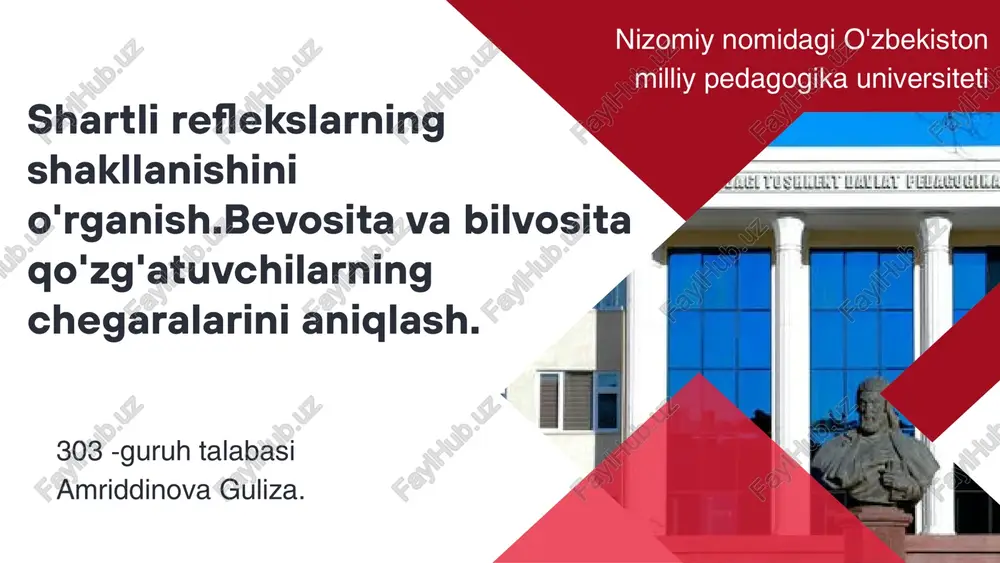 shartsiz reflekslar — PPTX