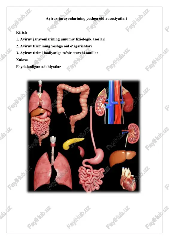 ayiruv jarayonlarining yoshga oid xususiyatlari — DOCX