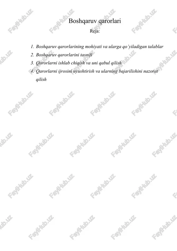 boshqaruv qarorlari — DOC