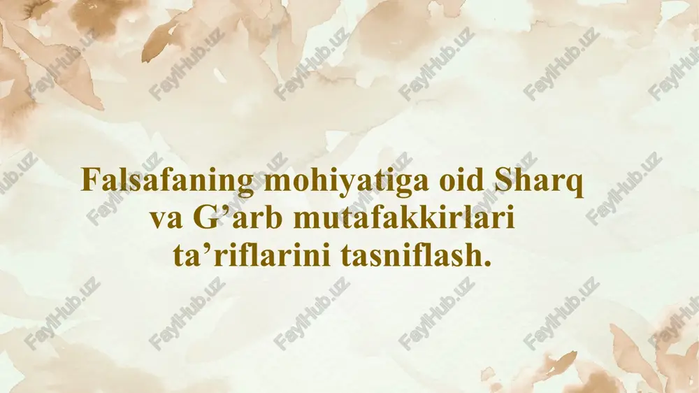 falsafaning mohiyati — PPTX