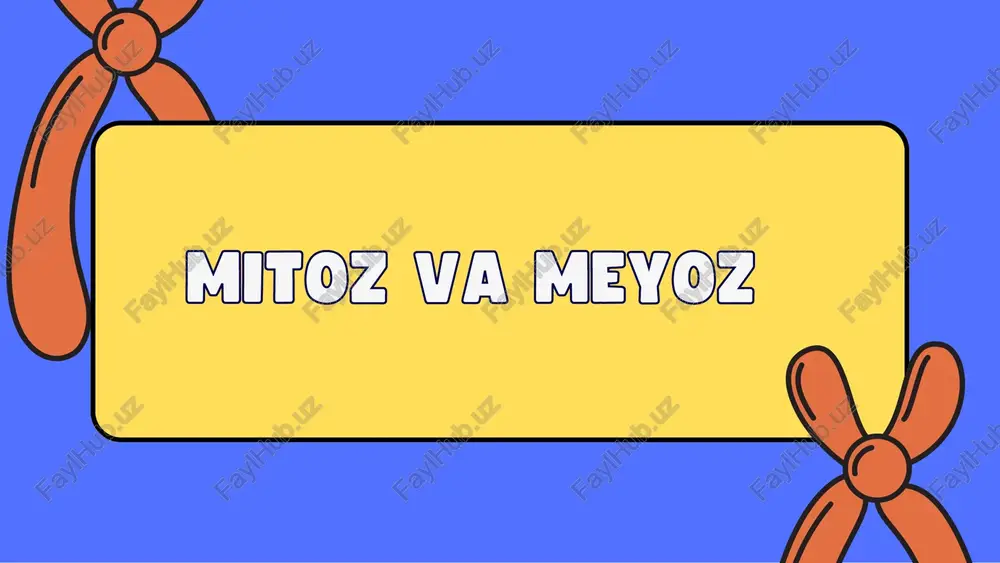 mitoz va meyoz — PDF