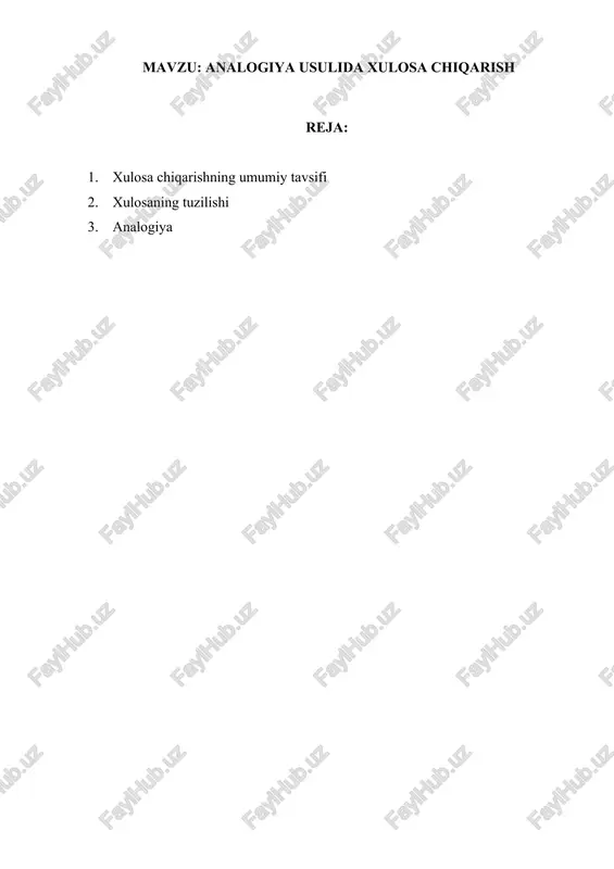 xulosa chiqarish — DOCX