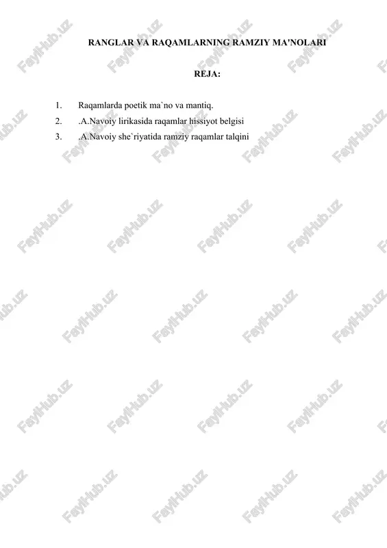 raqamlarda poetik ma`no va mantiq — DOCX