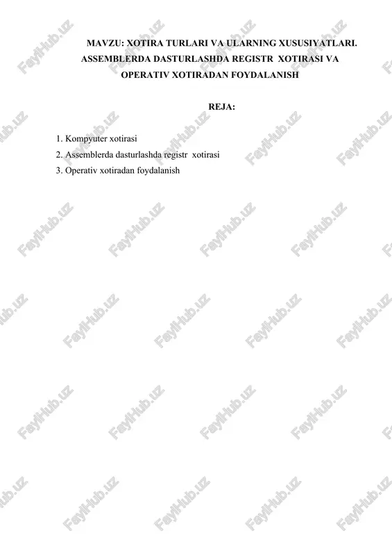 kompyuter xotirasi — DOCX