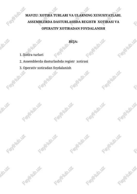 kompyuter xotirasi — DOCX