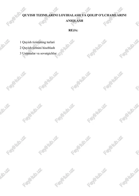 quyish tizimlari — DOCX