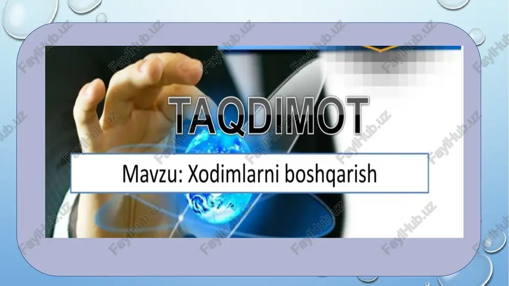 xodimlarni boshqarish — PPTX