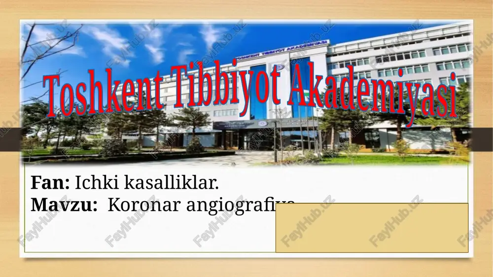 koronarangiografiya — PPTX