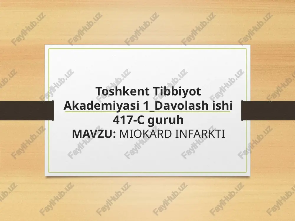 miokard infarkti — PPTX