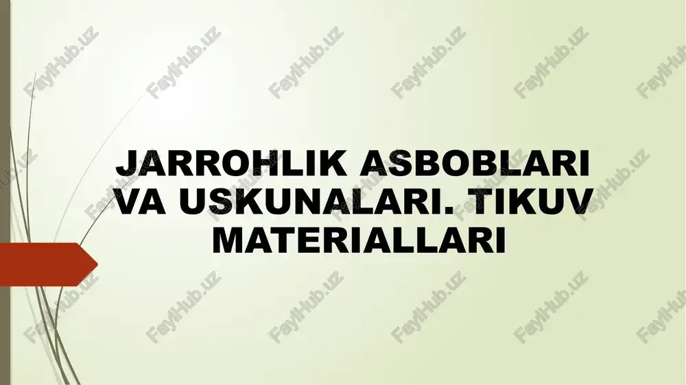 jarrohlik asboblari va uskunalari — PPTX