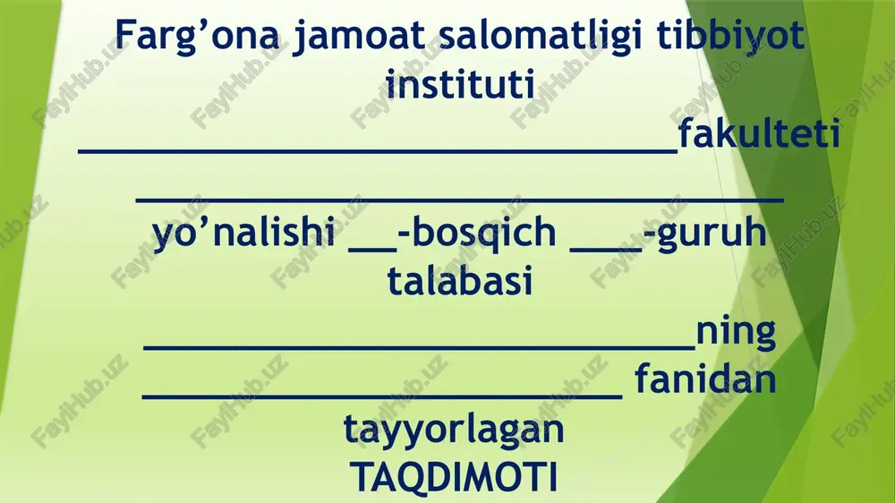 bolalar va o’smirlarda antropometrik tekshirish usullari — PPTX