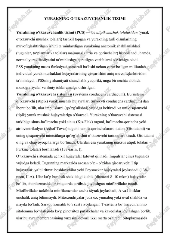 yurakning oʻtkazuvchanlik tizimi — DOCX