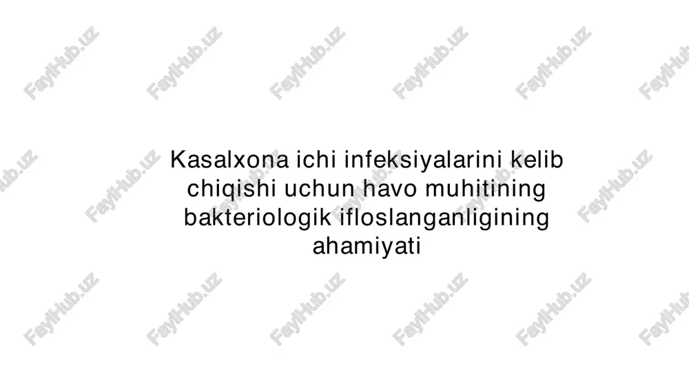 kasalxona ichi infeksiyalarini kelib — PDF